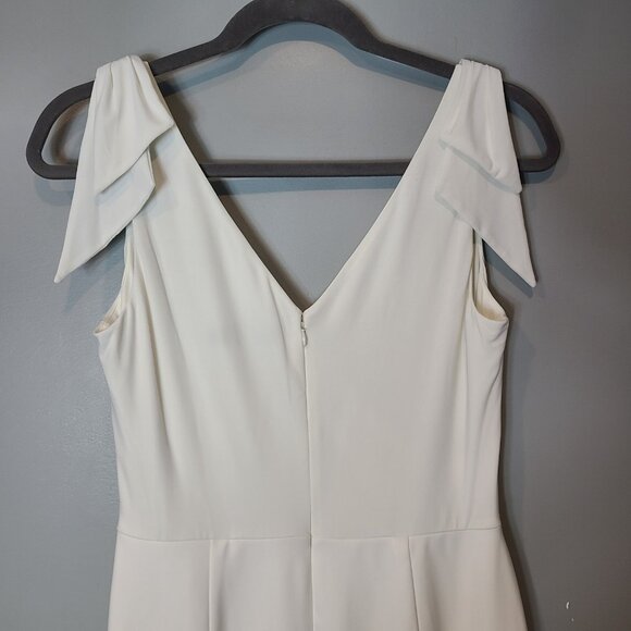 Lauren Ralph Lauren Goddess Womens Sz 14 Dress White Sheath Cocktail Wedding - Picture 12 of 12